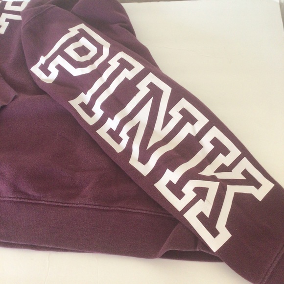 PINK VICTORIAS SECRET COLLEGIATE SWEATSHIRT PURPLE MEDIUM - Picture 13 of 14